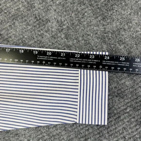 Quaker Factory by Jeanne Bice‎ XL Blue White Stripe Embroidered Sunflower Shirt - Picture 11 of 16